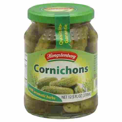 No Harmful Chemical Added Salty Cornichons Pickle Served With Food