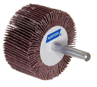 Brown 35 Mm Round Powder Coated Abrasive Mop Wheel For Industrial Use
