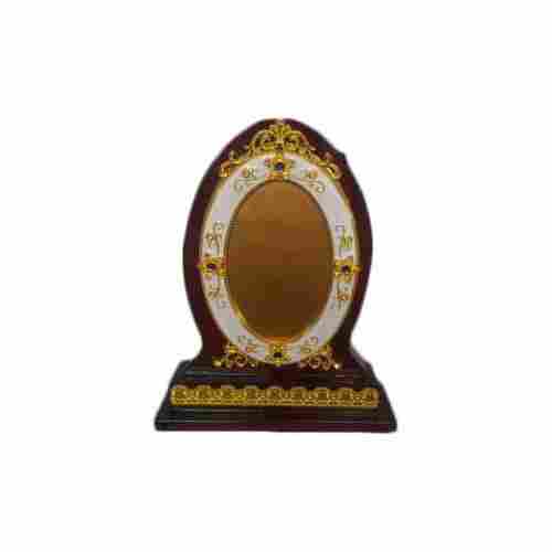 400 Gm Modern Polished Round Wooden Corporate Memento