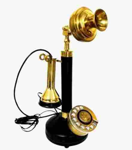 Rust Proof Polished Finished Rotary Dial Antique Brass Telephone
