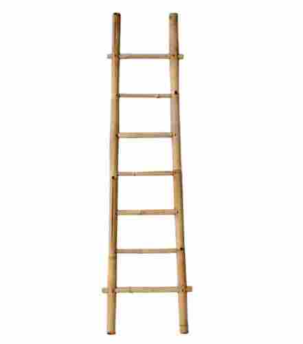 6 Foot Seven Stairs Natural Bamboo Portable Ladder For Indoor And Outdoor