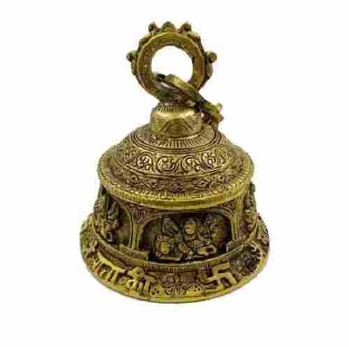 Durable Religious Style Gold Finishing Round Brass Bells For Temple