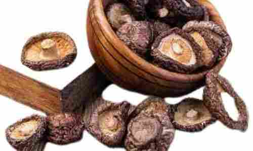 A Grade Round Shape India Origin Dark Brown Dried Mushroom