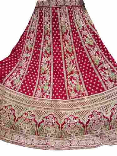 Comfortable And Anti-Wrinkle Modern Embroidered Bridal Lehenga 