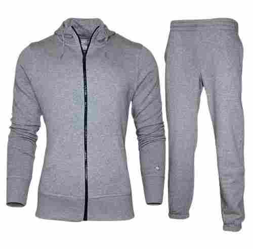 Long Sleeves And Regular Fit Plain Cotton Tracksuit For Mens