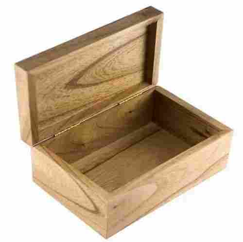 14x5x10x3 Inch Square Shape Matte Finished Solid Pine Wooden Box