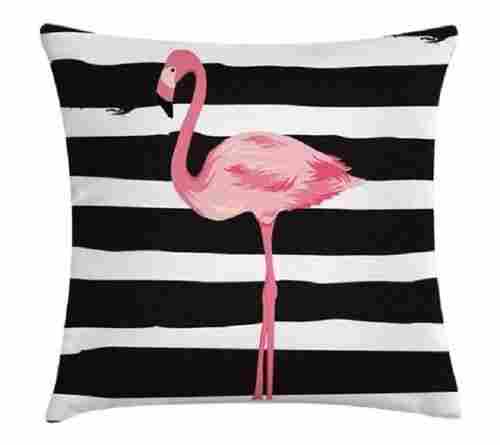 Black and White Both Side Printed Cotton Square Shaped Cushion Cover