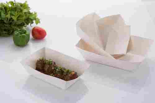 Disposable Paper Boat Tray For Food And Meal Serving In Restaurants