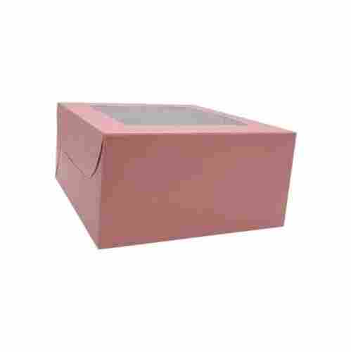 Plain Disposable Pink Craft Window Paper Cake Packaging Box