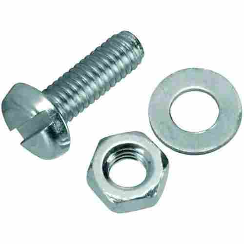 Round Head Mild Steel Machine Screw Nut Bolt For Commercial Purposes