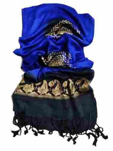 1.8 Meter X 0.7 Wide Embroidered Satin Fancy Stole For Womens 