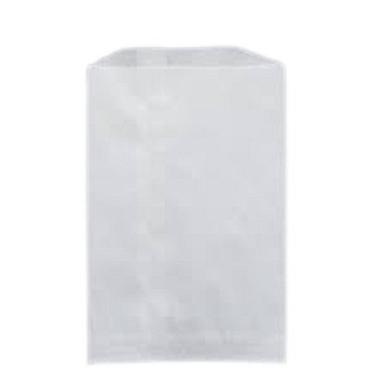  सफेद आयताकार सादा सतह फ्लैट क्राफ्ट पेपर बैग, 100 पीसी पैक 