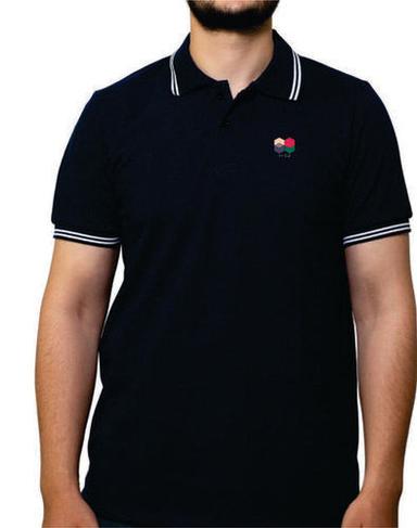 Black Corporate Promotional Half Sleeves Polo Cotton T-Shirt With Logo Application: Kitchen