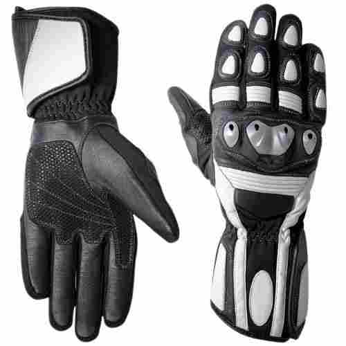Full Finger Water Proof Leather And Nylon Bike Gloves 