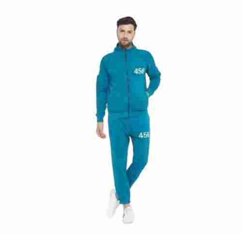 Long Sleeves Regular Fit Plain Cotton Tracksuits For Mens