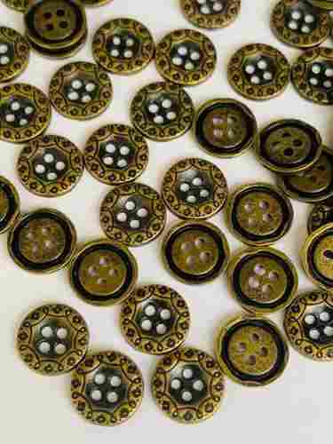 4 Hole Nickel Plating Metal Round Button For Garments