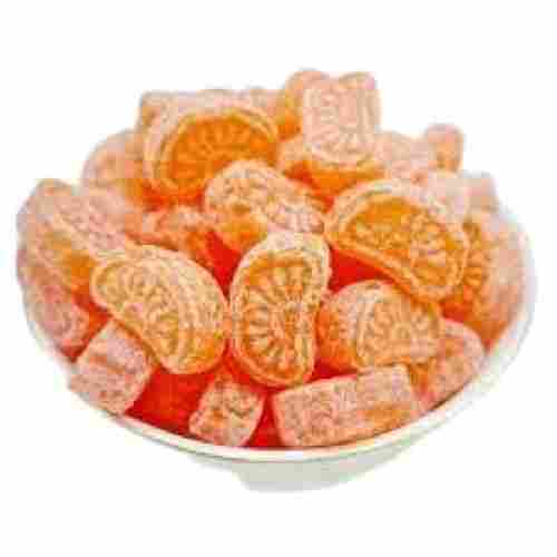 Half Moon Shape Eggless Solid Orange Sweet Candy