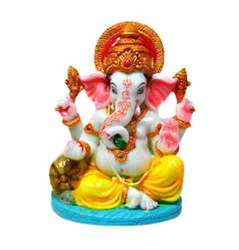 13.4 Centimeter Polished Finished Religious Marble Ganesh Statue