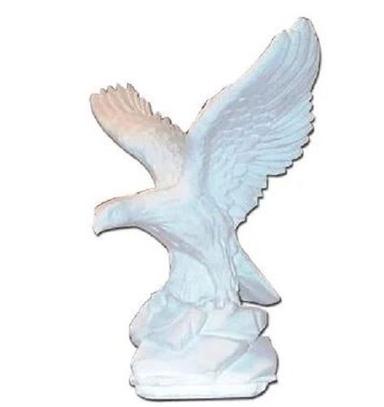 White 15 Inch Chrome Plated Painted Marble Modern Arts Eagle Statue For Home Decoration