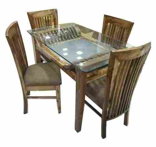 Rectangular 4 Seater Wooden Dining Table