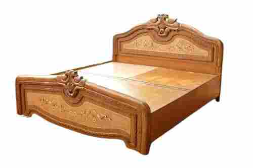 86x72x42 Inches Polished Finish Termite Proof Teak Designer Wooden Bed 