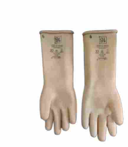 Full Finger Waterproof Electric Safety Plain Rubber Hand Gloves 