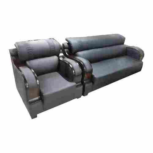 Modern Plain Solid Wooden And Leather Sofa Set For Living Room