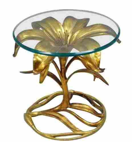 Polished Finish Modern Decorative Round Glass Center Table For Indoor Furniture