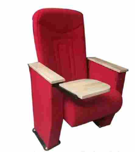 1 Foot Tall Mounded Pu Foam Velvet And Hdpe Plastic Modern Auditorium Chair