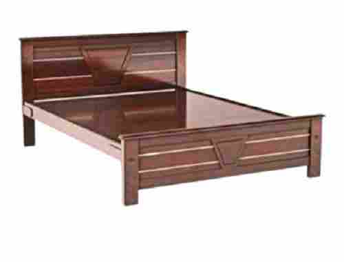 75 X 60 Inch Indian Style Rectangular Polished Teak Wooden Double Cot Bed