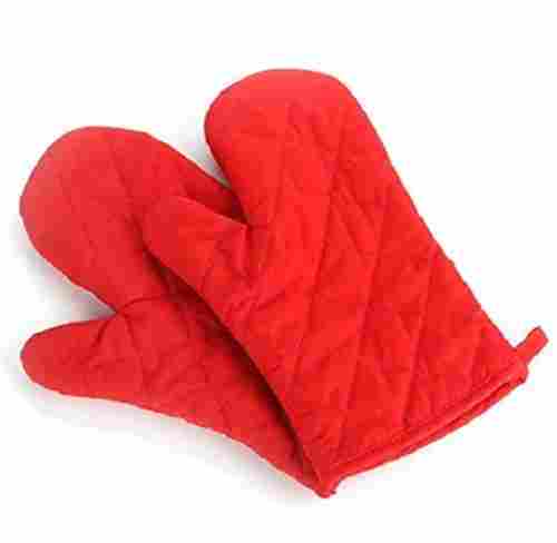 Comfortable Fit Cotton Plain Reusable Full Finger Oven Gloves For Kitchen
