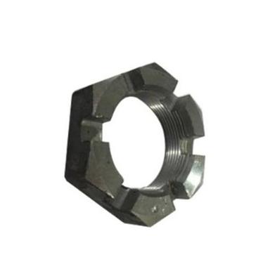 Silver 5.8X6.6X4.1 Centimeters Galvanized Round Mild Steel Castle Nut