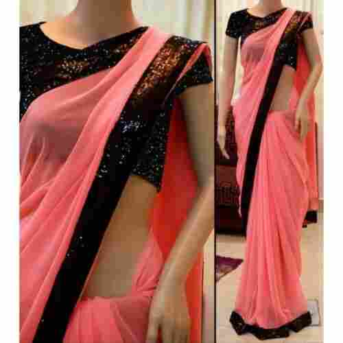 Ladies Cotton Saree With Blouse Piece For Party Wear