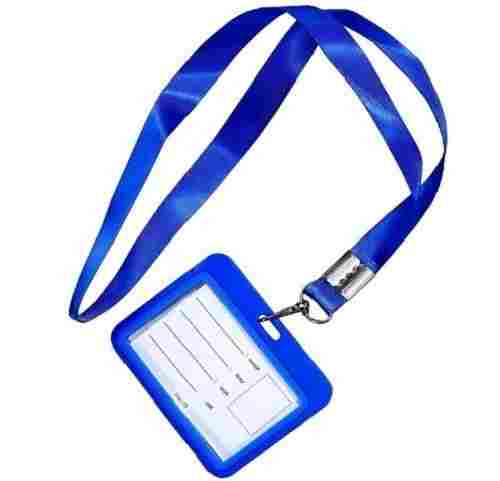 Light Weight Rectangular Plain Plastic And Ribbon Id Card Holder