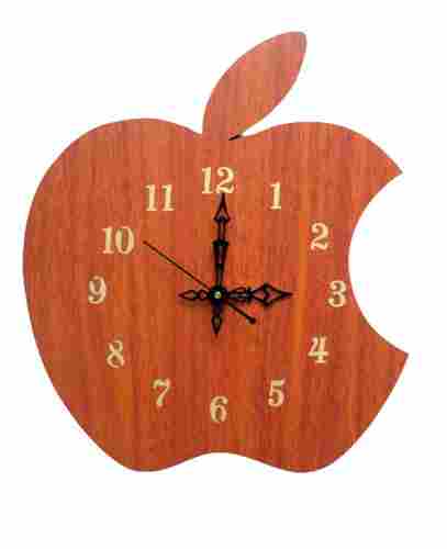 960 Grams Apple Shaped Paint Coated Wooden Quartz Wall Clock