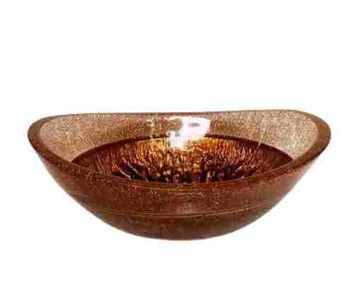 14 X 11 X 5 Inches Oval Stain Finished Resin Wash Basin
