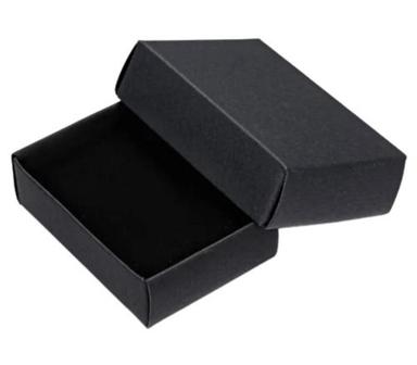 Black 5X4 Inches Plain Rectangular Glossy Lamination Watch Packaging Box