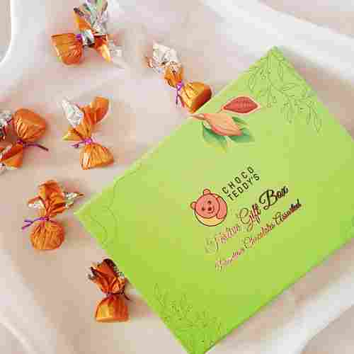 Choco Teddy's Handmade Premium Assorted Diwali Chocolate Gift Box - 12 PCS (Milk and Dark Chocolates) - 120 G