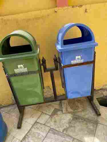 Nilkamal Blue And Green Plastic Dustbin For Public Parks, Roadside