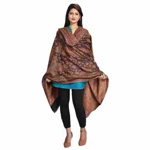 75 Inch Skin Friendly Daily Wear Wool Printed Pashmina Shawl For Winter