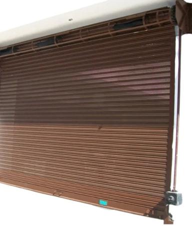Brown Paint Coated Galvanized Mild Steel Gear Operated Rolling Shutter For Exterior