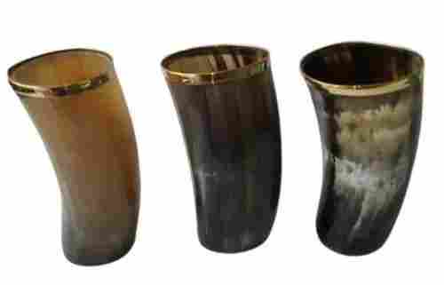 Round Polished Three Set Drinking Horn Craft