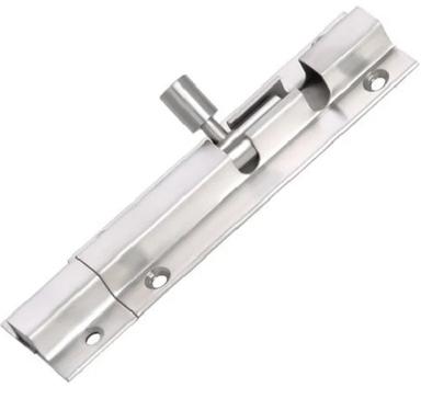 Silver 8 Inch Size Rectangular Polished Finish Stainless Steel Door Bolt