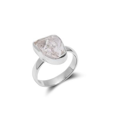 925 Sterling Silver Handmade Natural Herkimer Diamond Rings For Women Size: 600X1200
