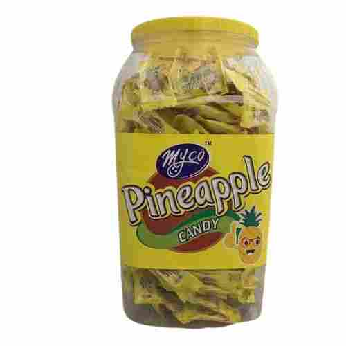 Eggless Round Solid Sweet Taste Pineapple Candy, Box Of 300 Pieces