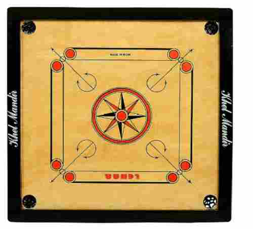 14 X 14 X 14 Inch Lightweight Square Shape Solid Wood Residence Carrom Board