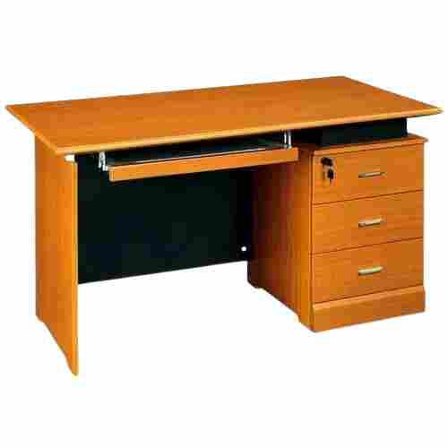 Eco Friendly Solid Oak Wood 3 Drawers Rectangular Computer Table
