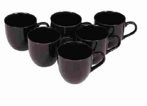 Glossy Finish Earthenware Ceramic Tea Cup Set For Kitchen