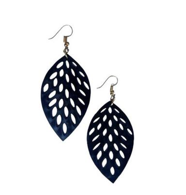 Light Weight Color Coated Leaf Shaped Party Wear Acrylic Earring Gender: Women