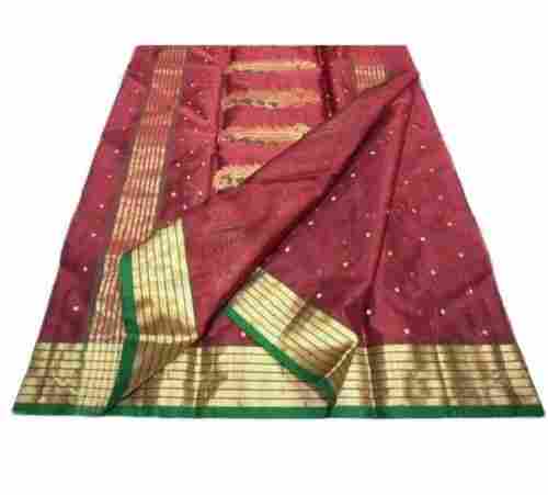 Traditional Bollywood Printed Fancy Chanderi Silk Saree With Blouse